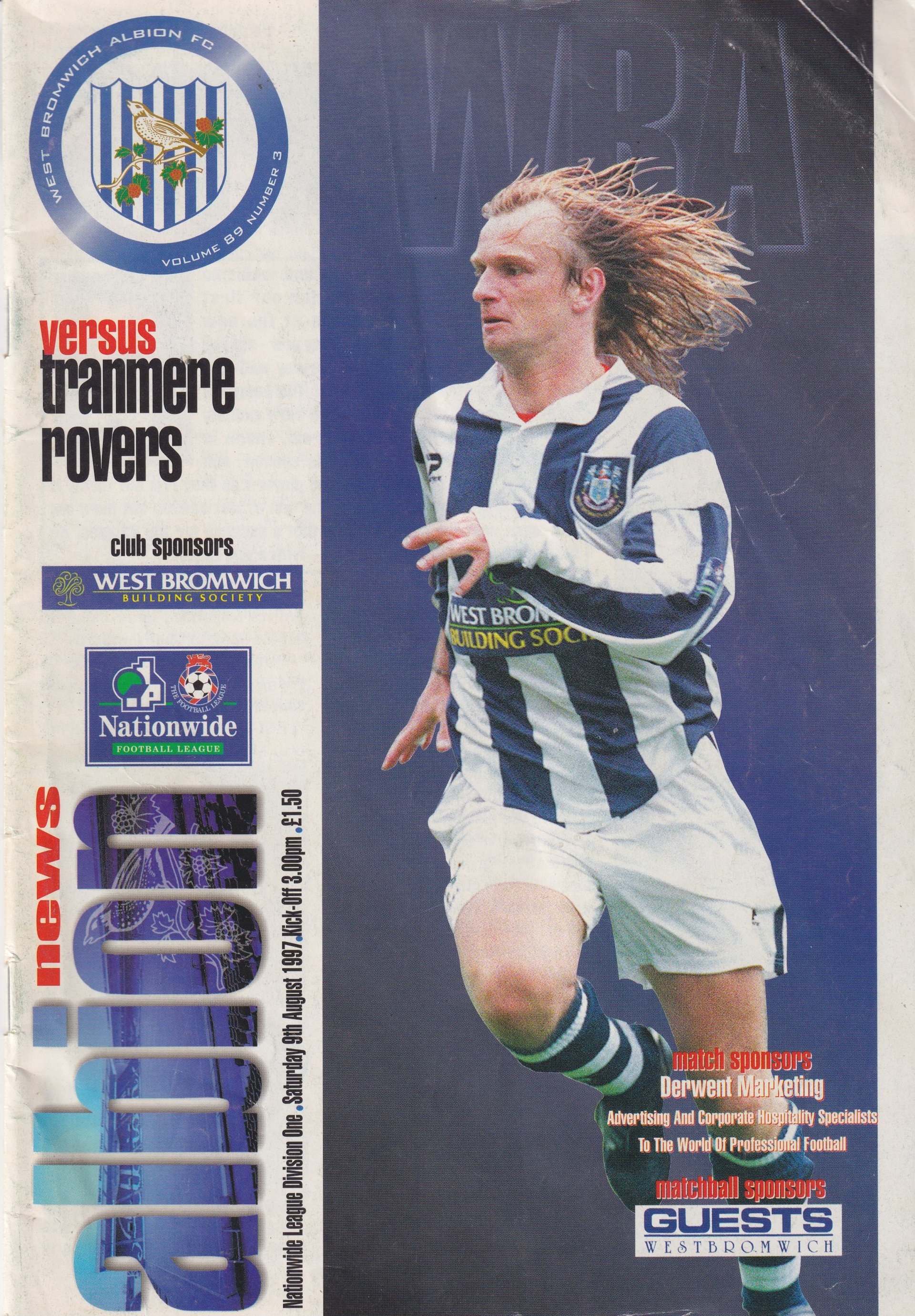 West Bromwich Albion v Tranmere Rovers match programme